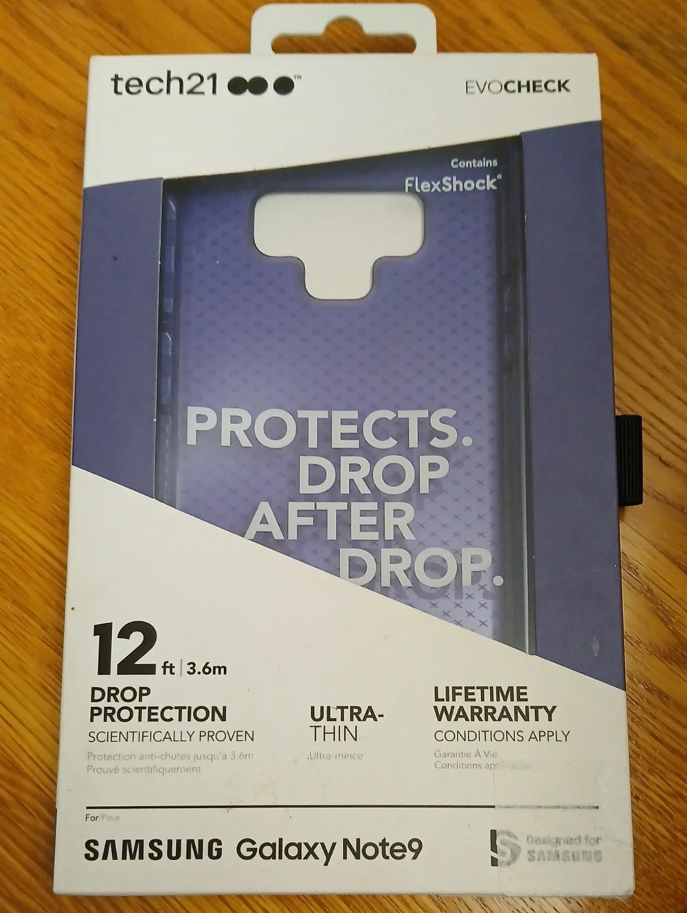 tech21 Evo Check Purple Protective Case for Samsung Galaxy Note9